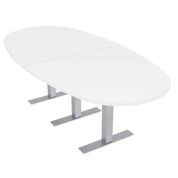 45 in W, 96 in L, 29 in H, Engineered Wood Top, White